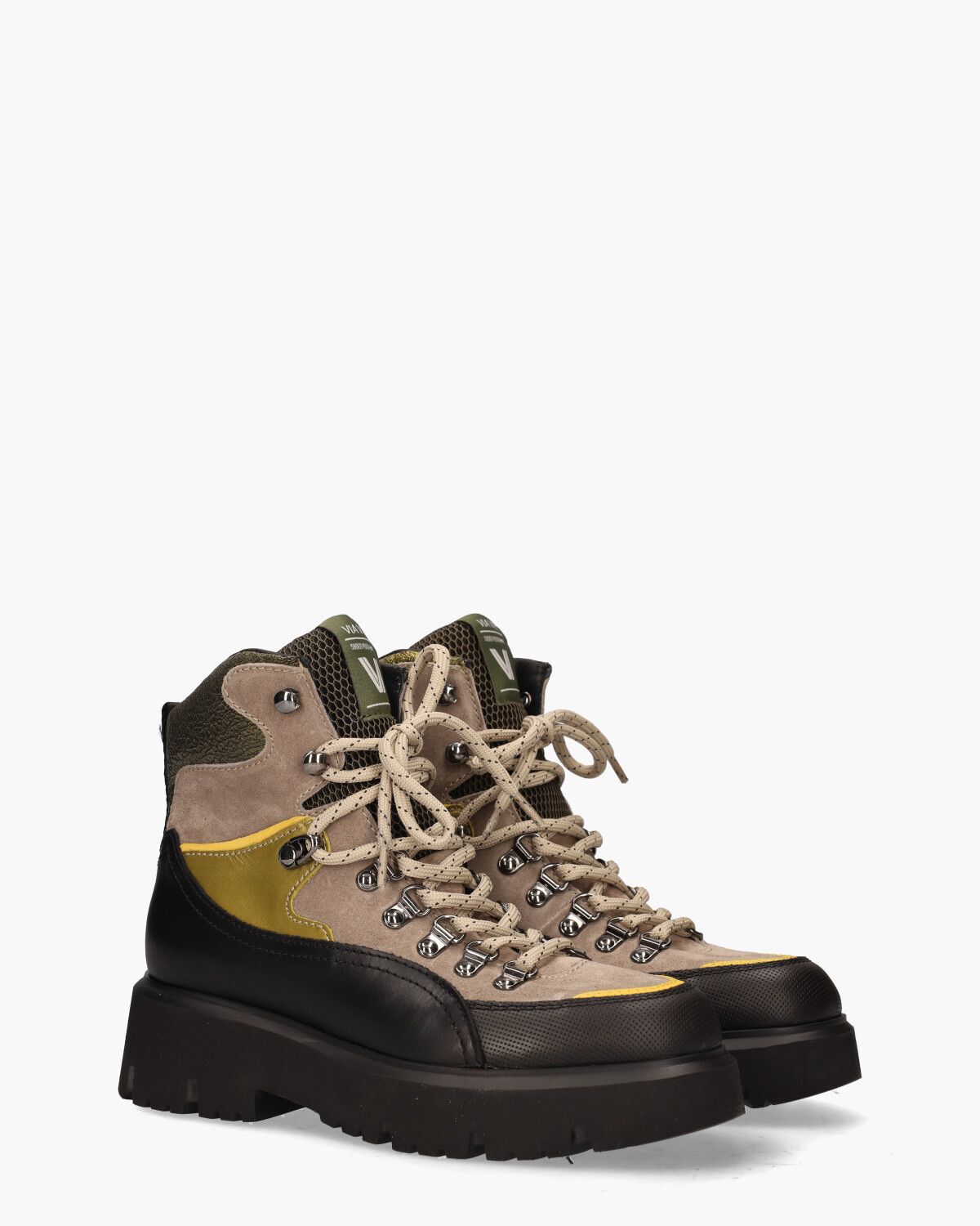 Ziva State Zwart/Multicolor Dames Veterboots