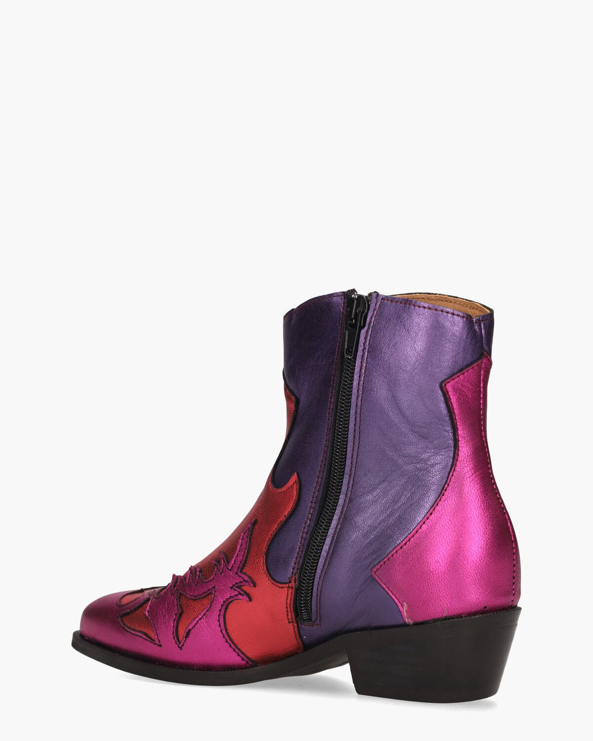 Monkey Paars/Oranje/Roze Dames Enkelboots