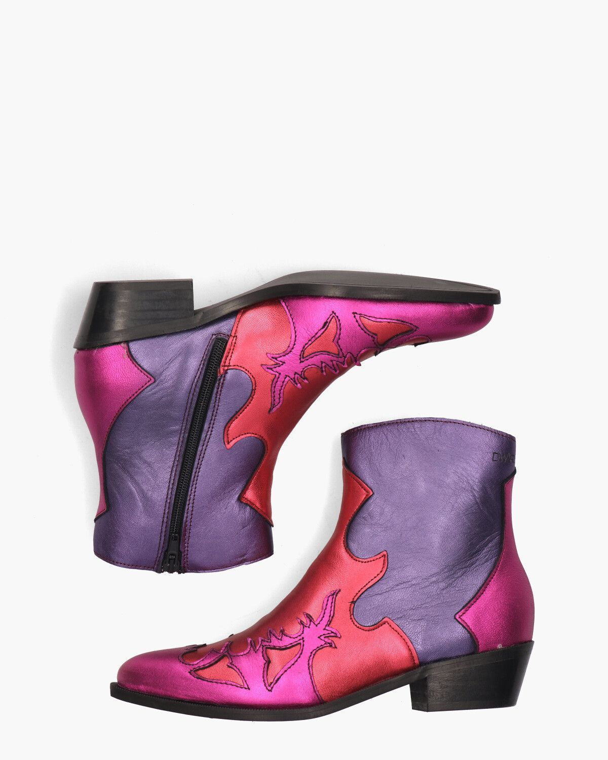 Monkey Paars/Oranje/Roze Dames Enkelboots