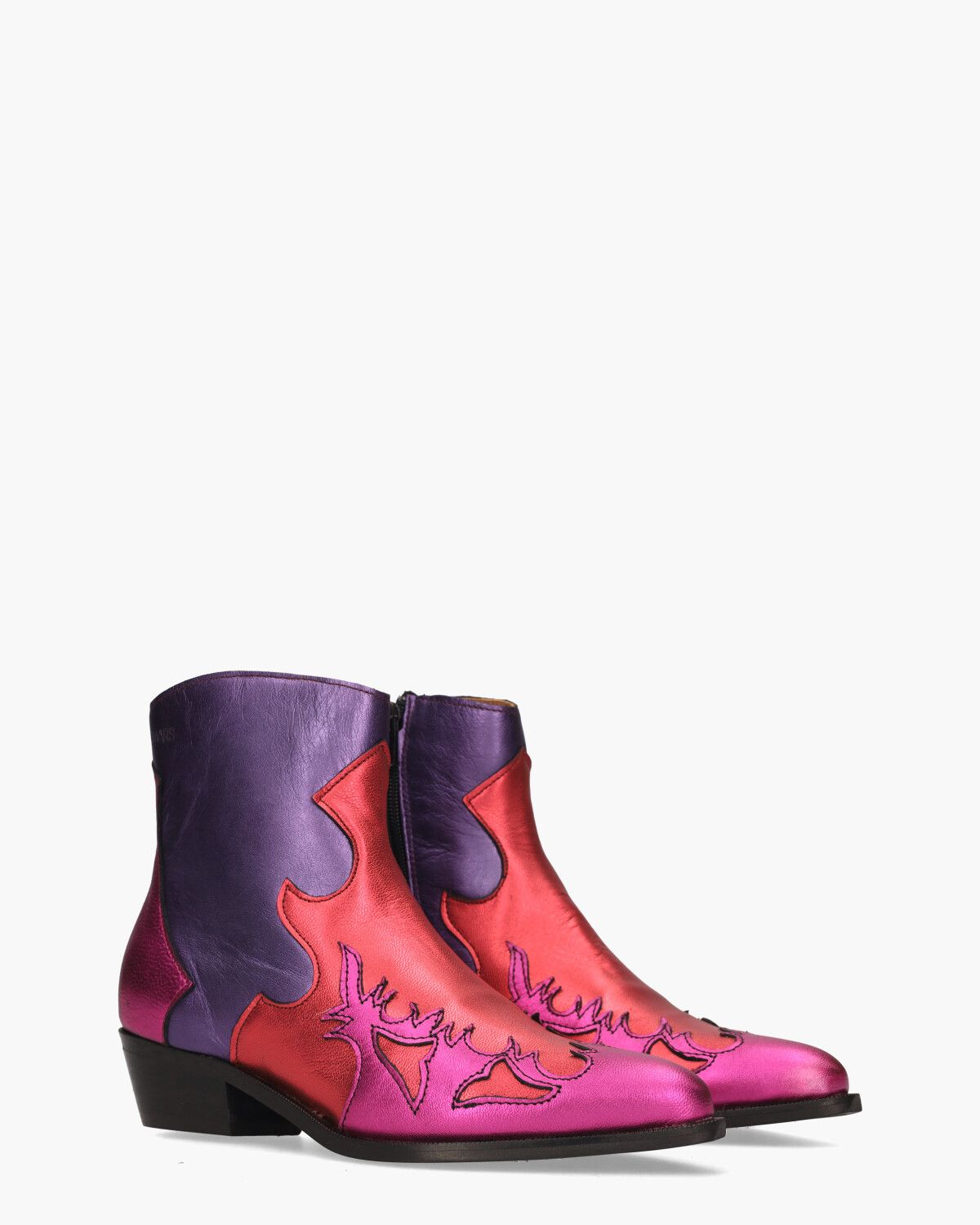 Monkey Paars/Oranje/Roze Dames Enkelboots