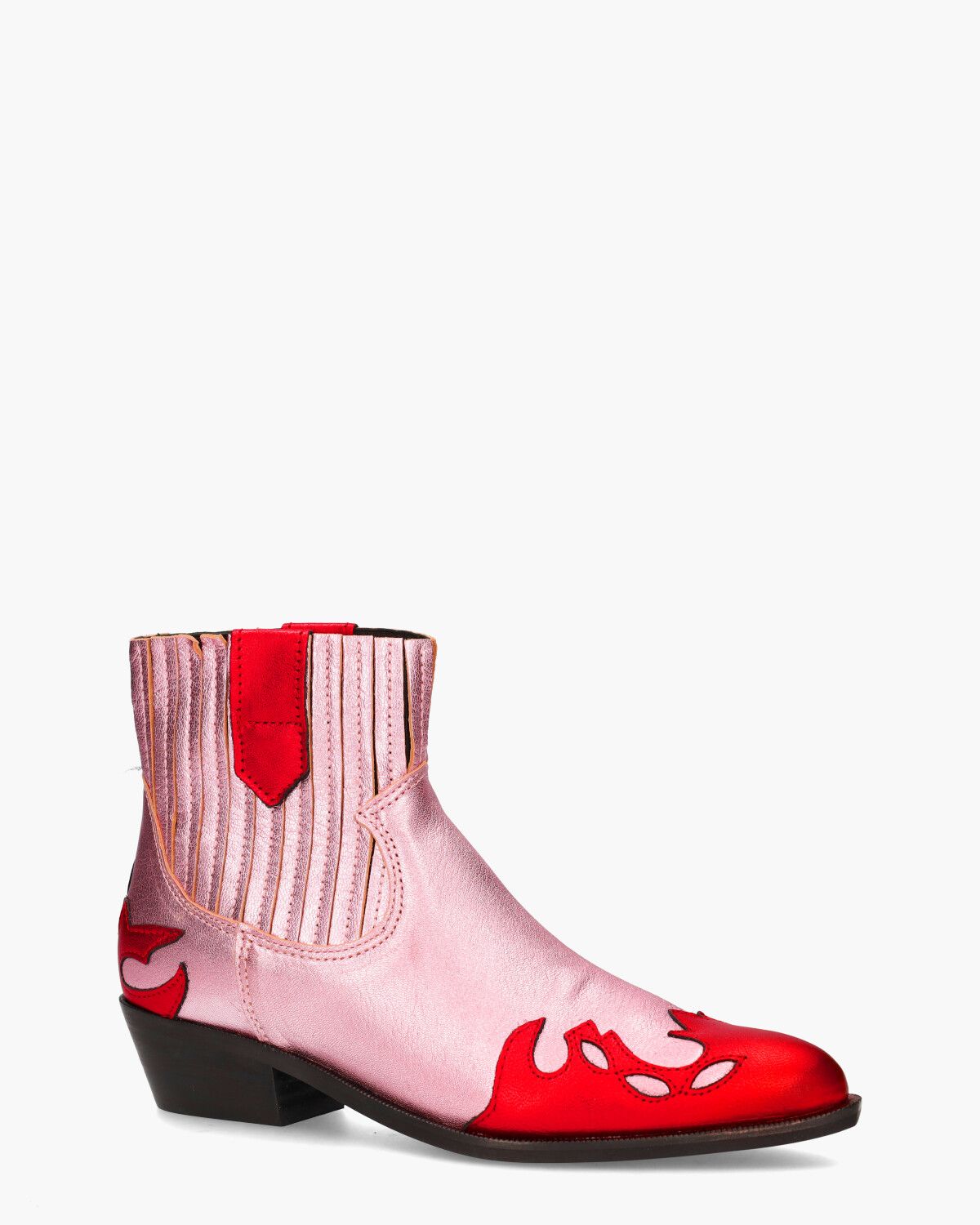 Austin Metallic Roze/Rood Dames Enkelboots