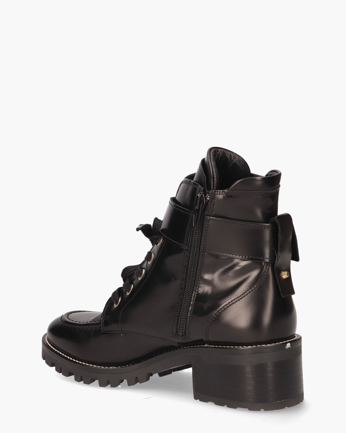 Djuna Aubine Zwart Dames Veterboots