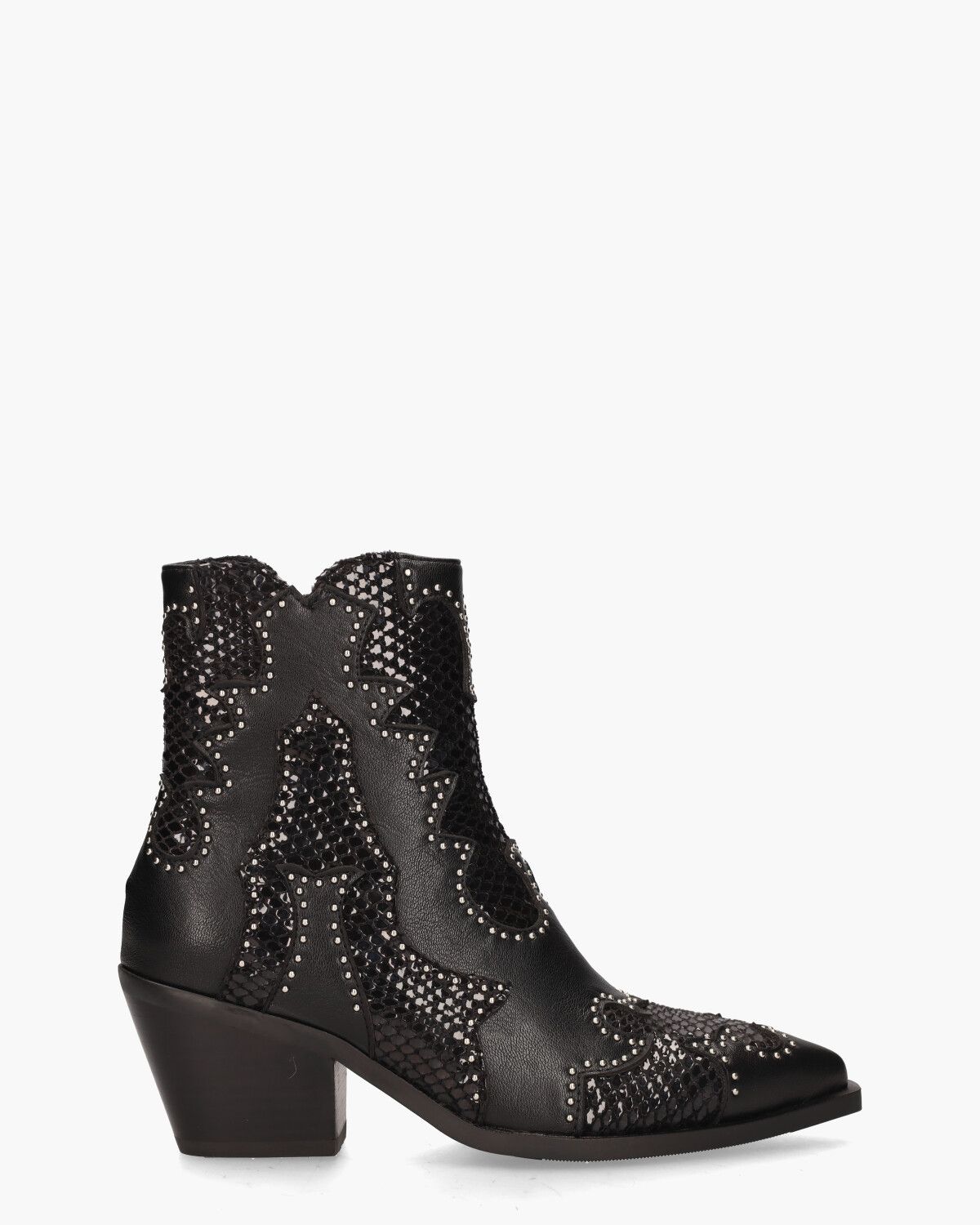 8867 Zwart Dames Enkelboots