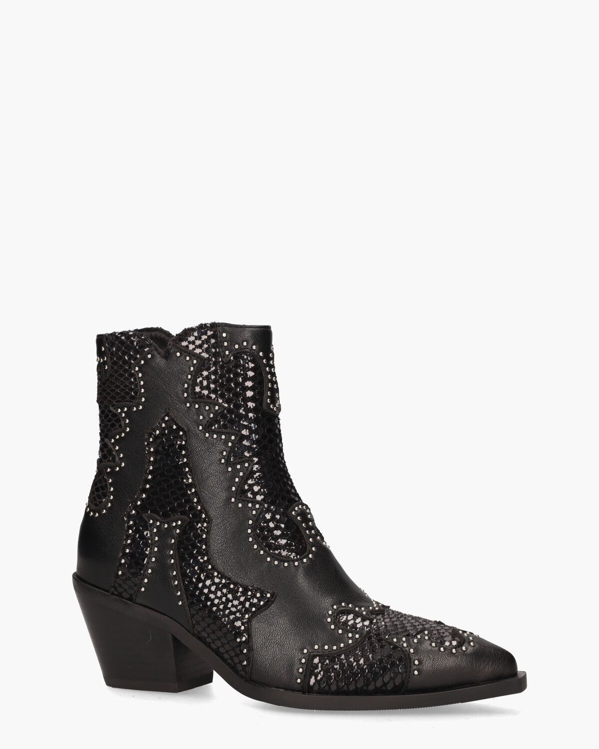 8867 Zwart Dames Enkelboots