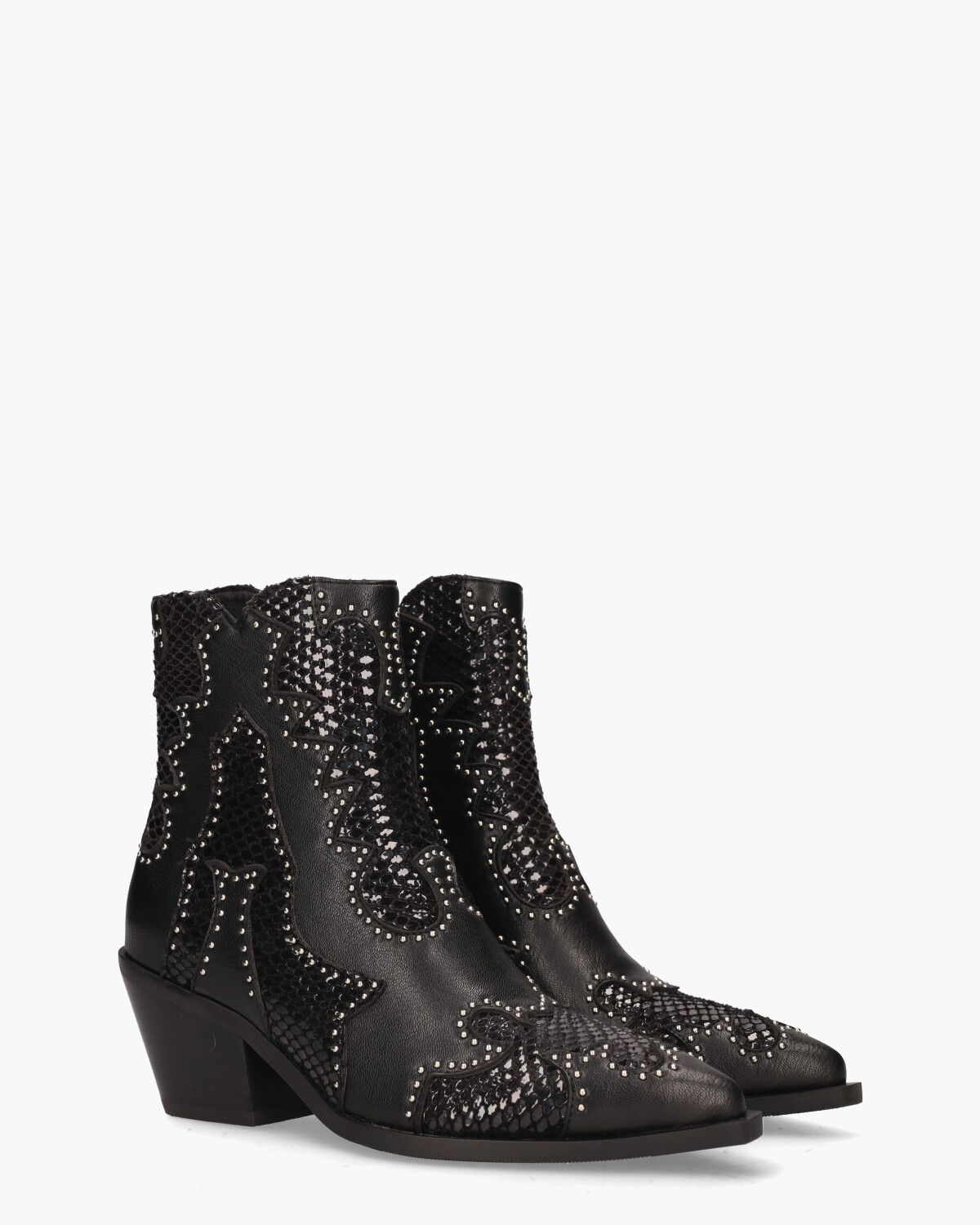 8867 Zwart Dames Enkelboots