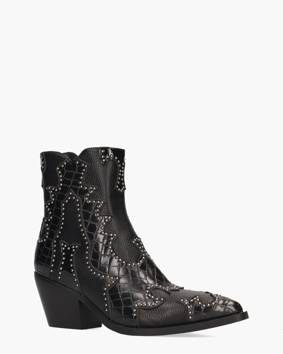 Miranda Zwart Dames Enkelboots
