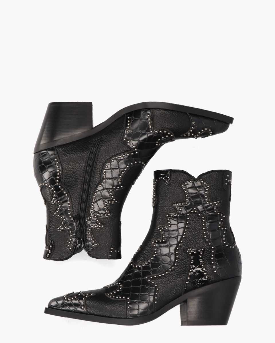 Miranda Zwart Dames Enkelboots