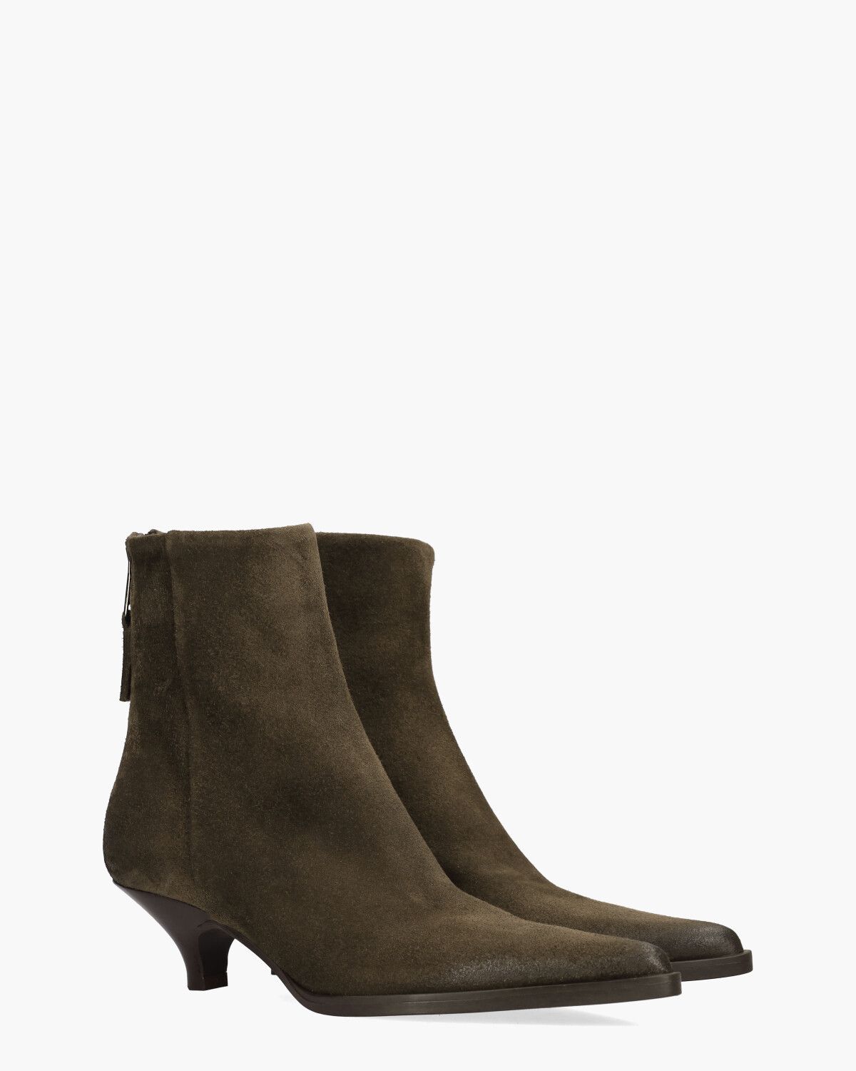 E4550 Donkerbruin Dames Enkelboots