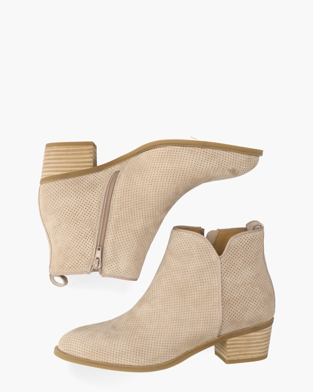 Wienie Beige Dames Enkelboots