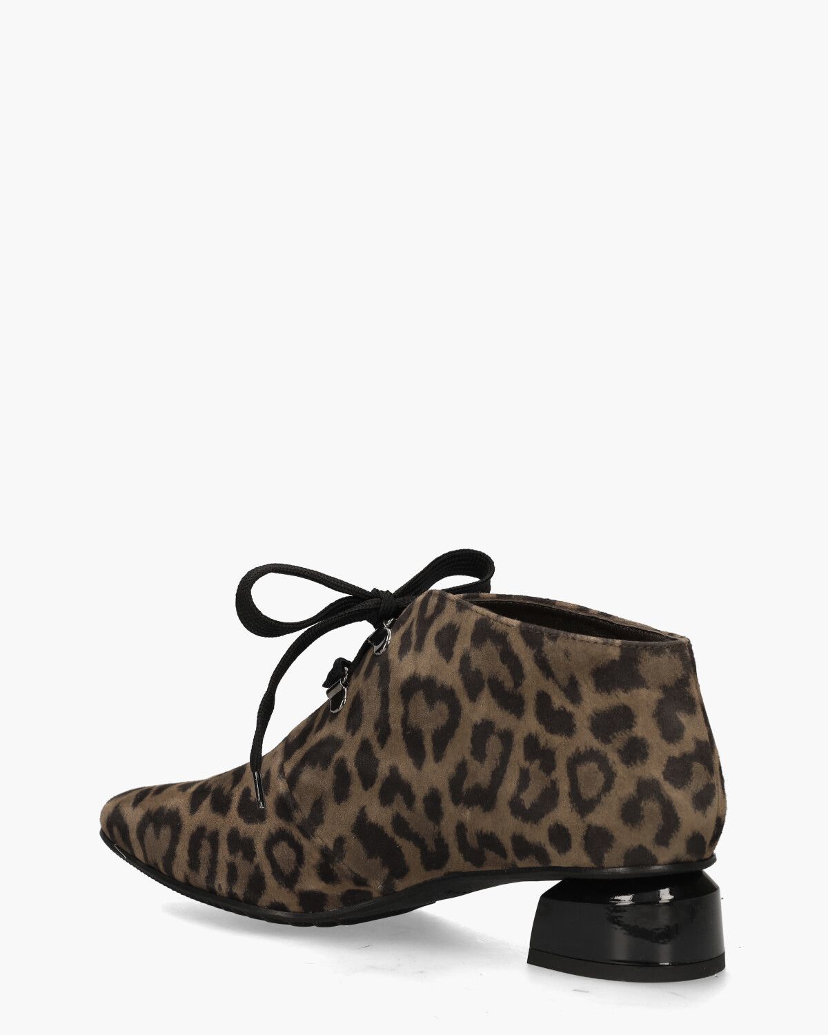 38312 Zwart/Bruin Dames Veterboots