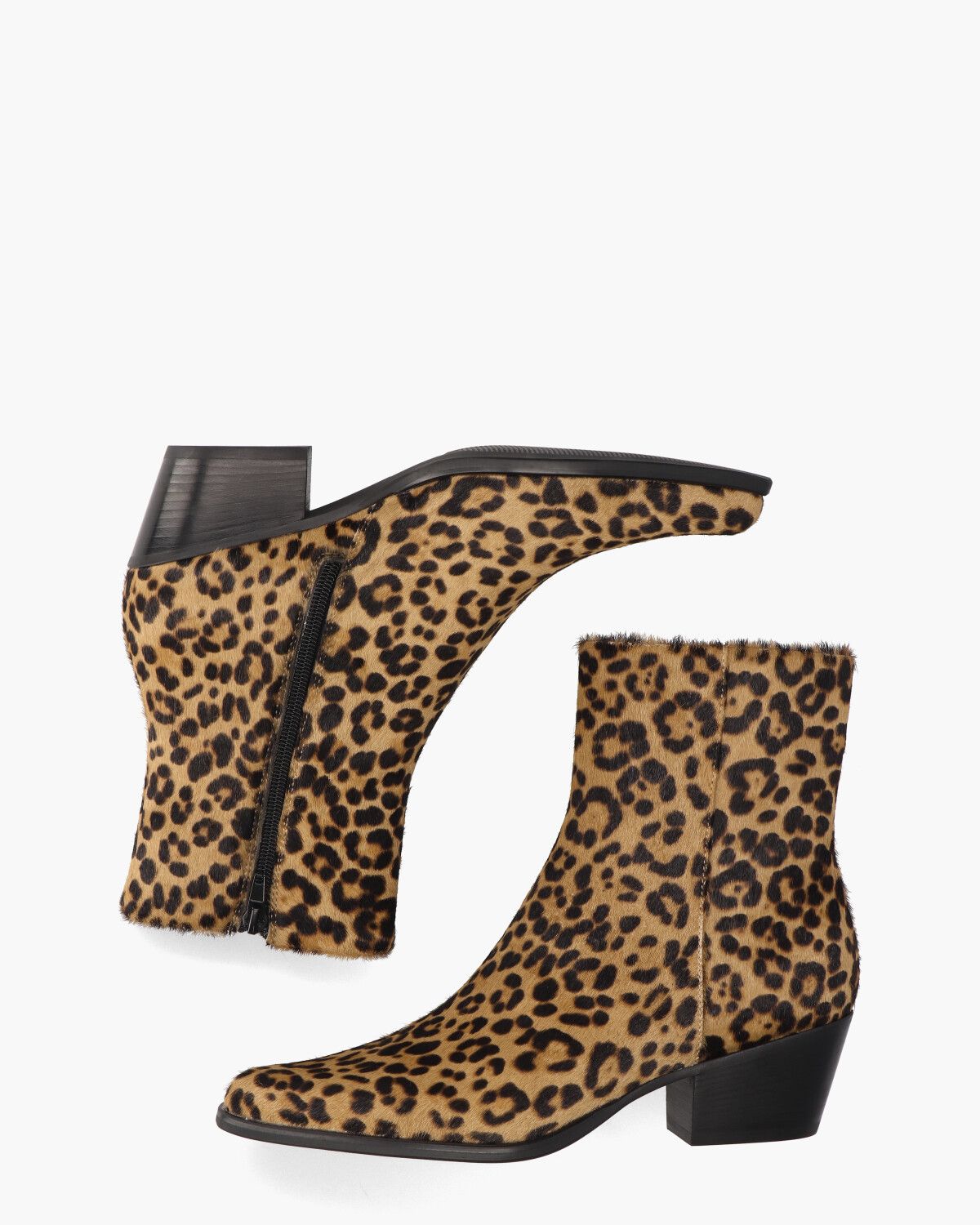 Ulyana Bruin/Zwart Dames Enkelboots