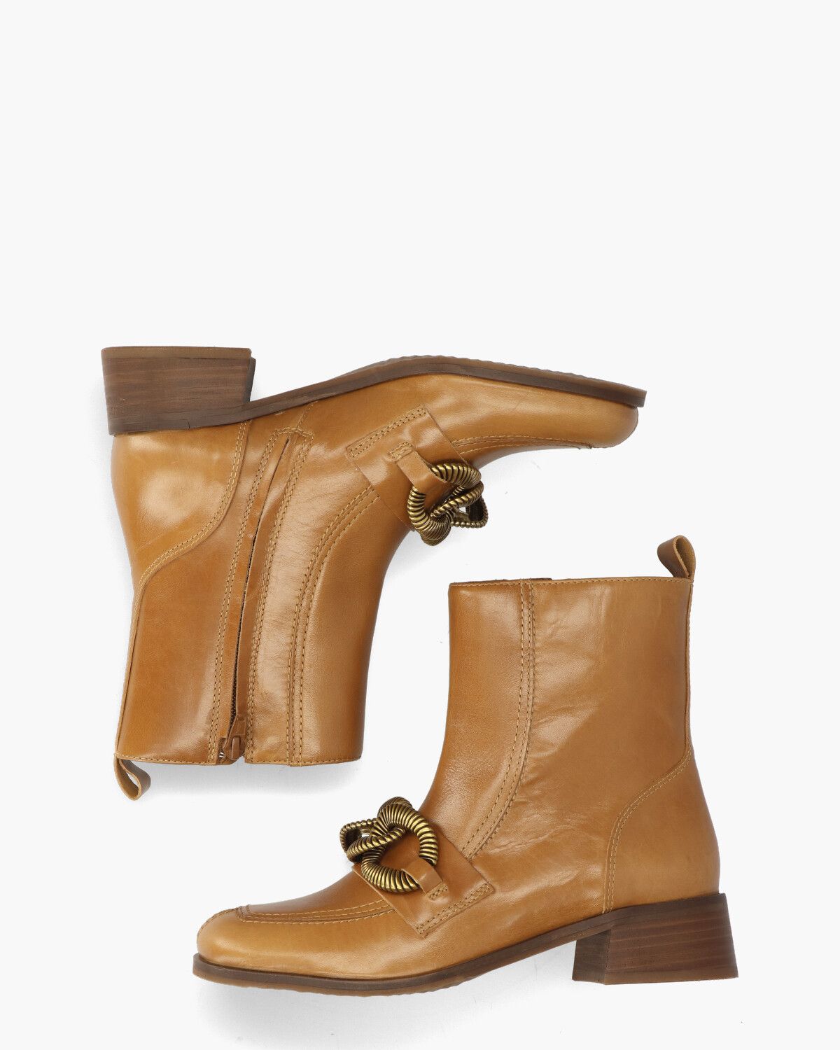 BE2402X Bruin Dames Enkelboots