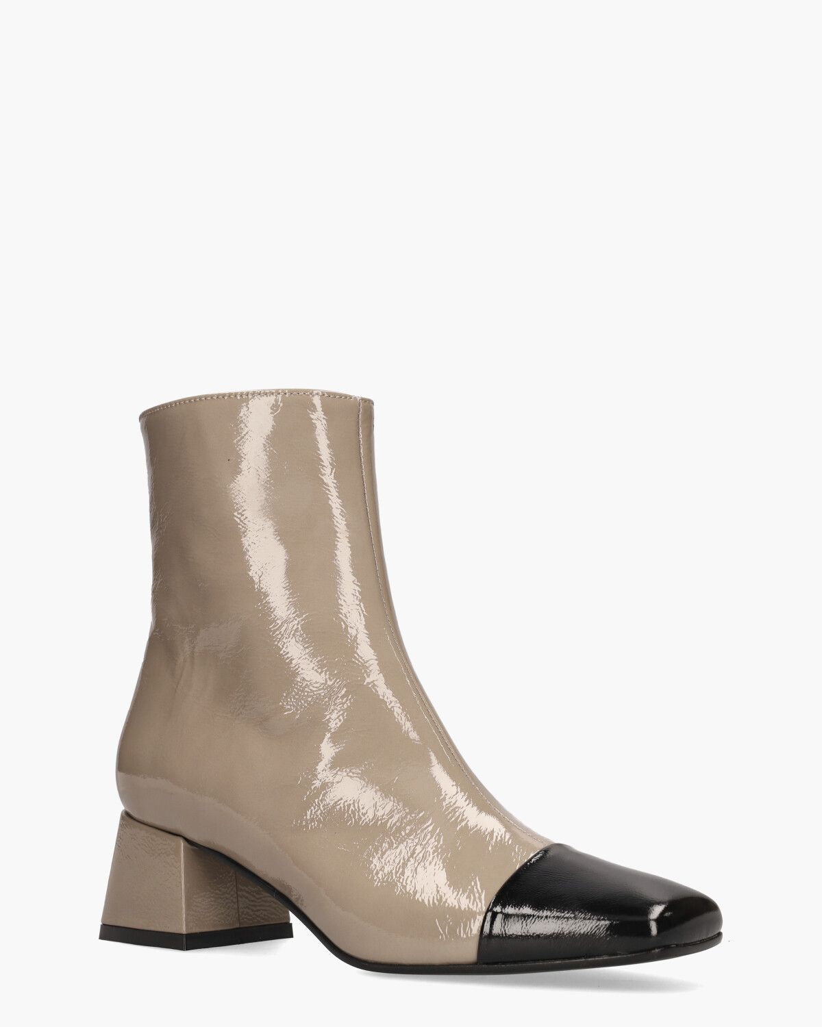 Vanessa Taupe/Zwart Dames Enkelboots