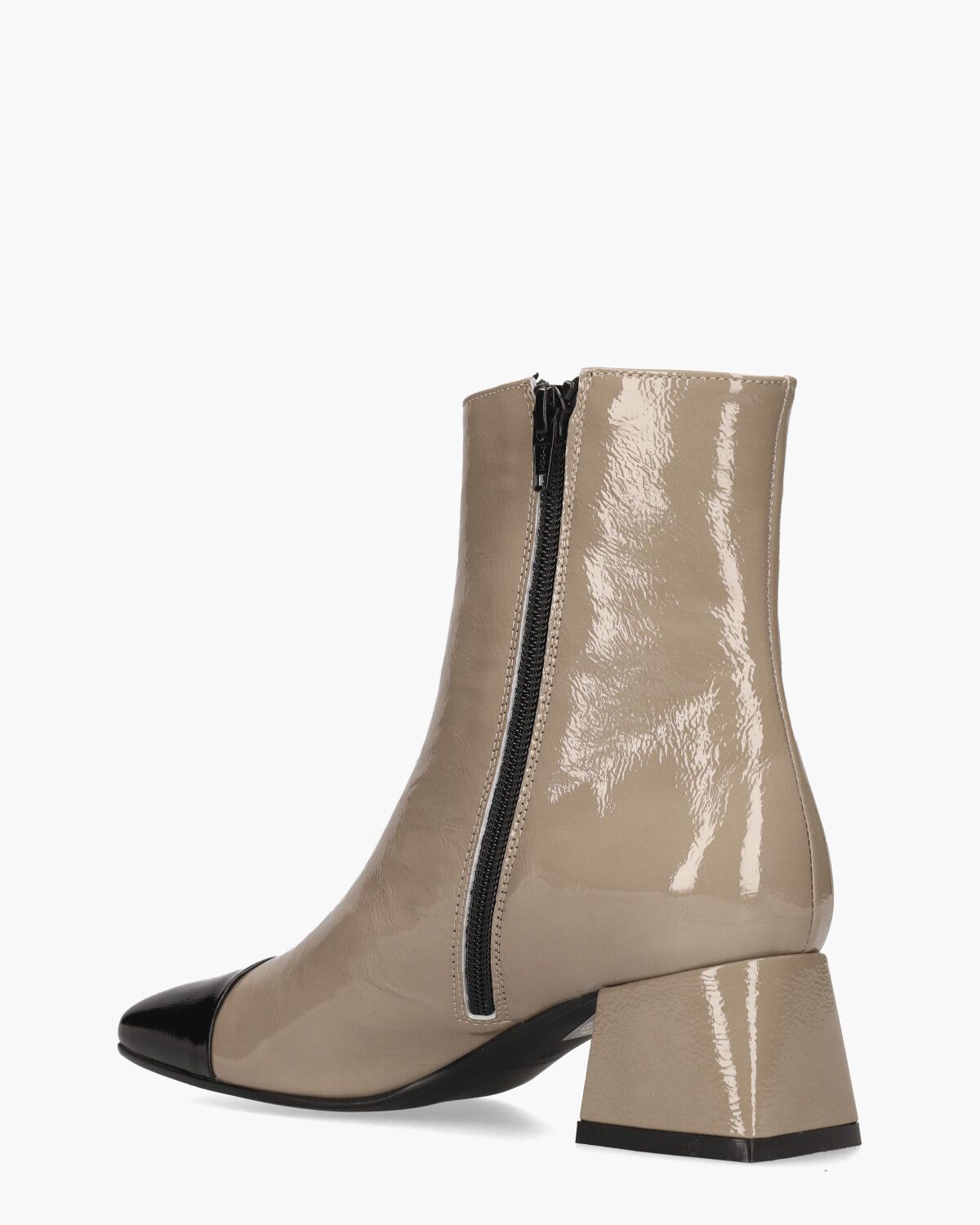 Vanessa Taupe/Zwart Dames Enkelboots