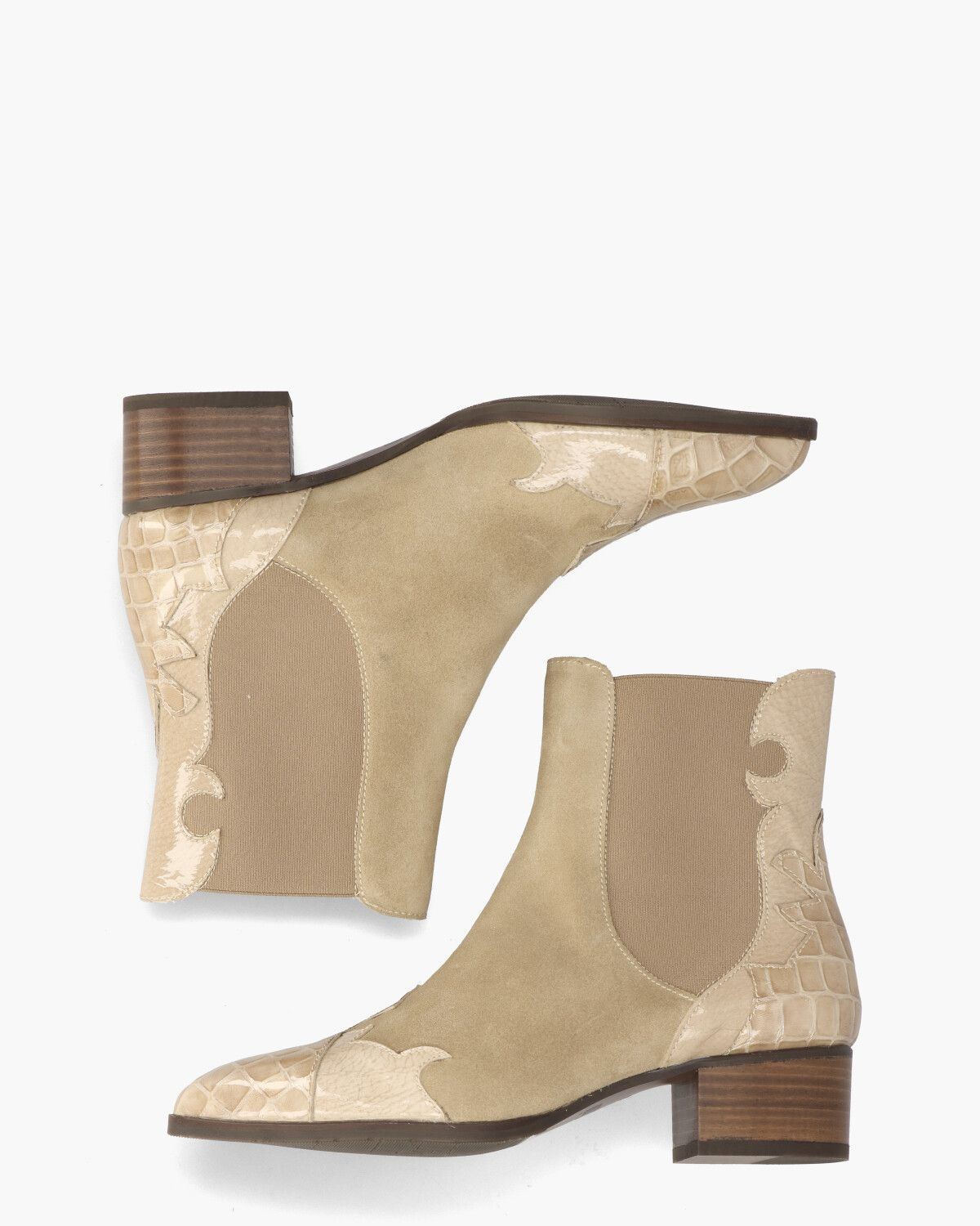 30961 Beige Dames Chelseaboots