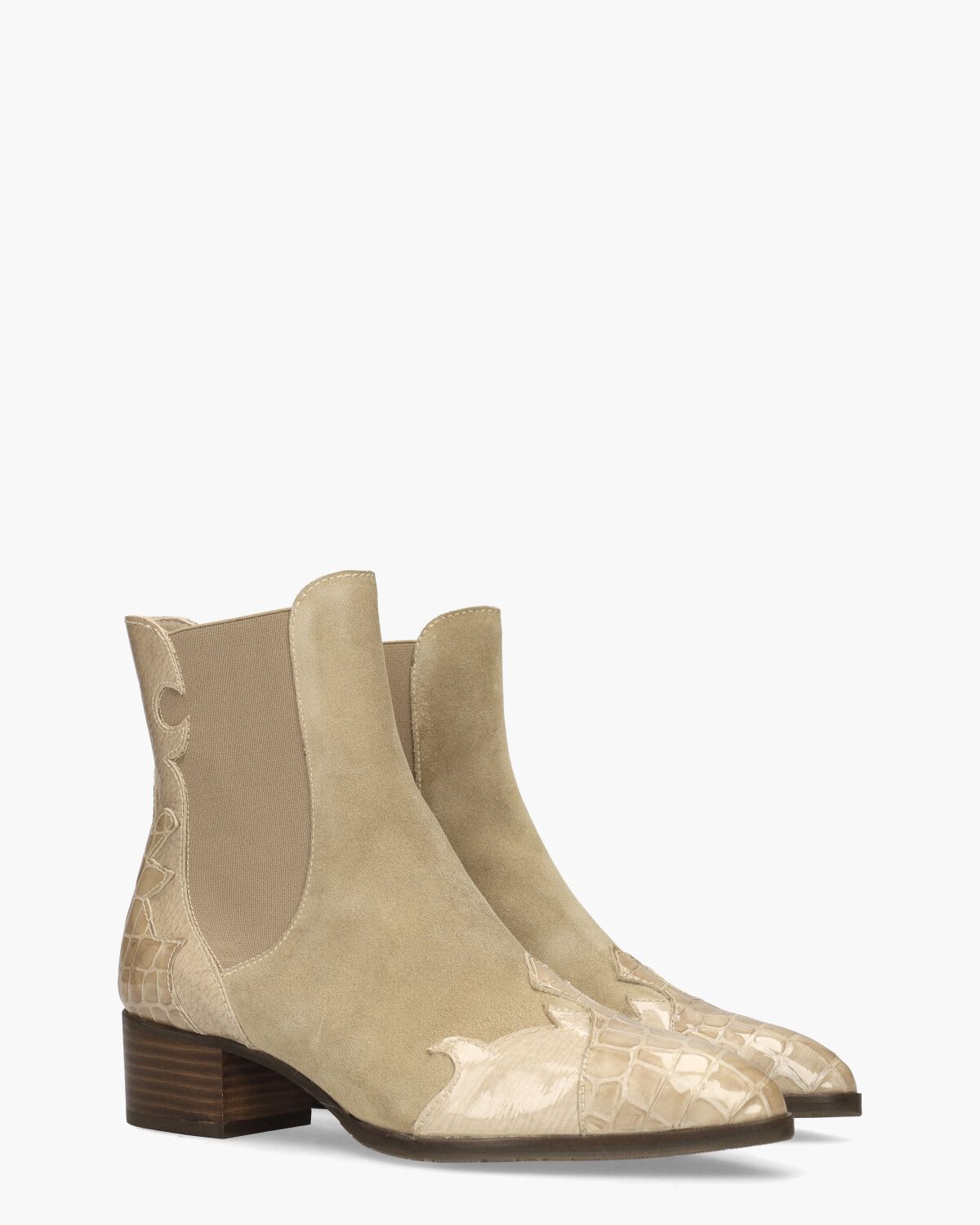 30961 Beige Dames Chelseaboots