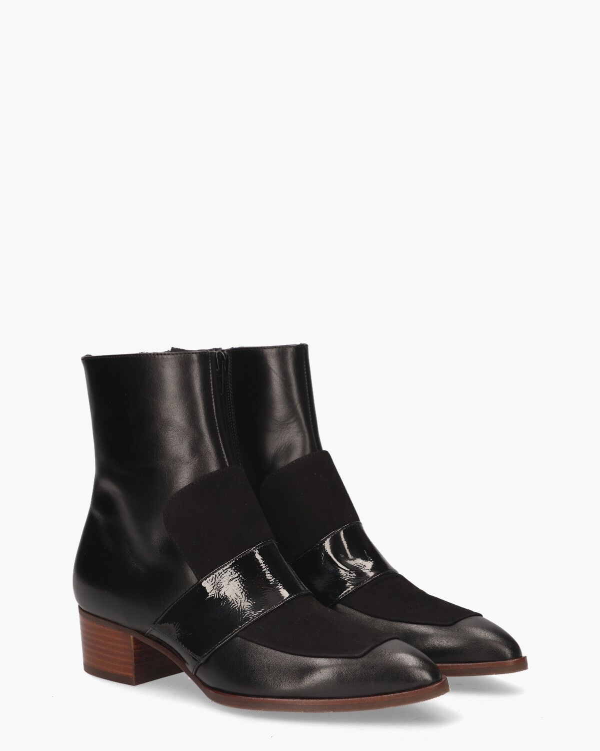 32143 Zwart Dames Enkelboots