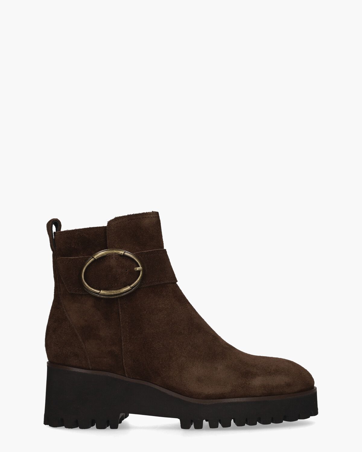 Palmyra Donkerbruin Dames Enkelboots