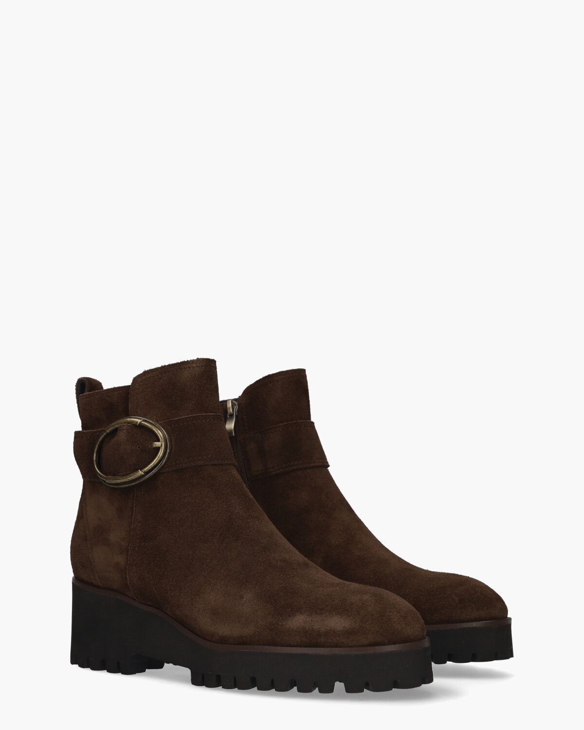 Palmyra Donkerbruin Dames Enkelboots