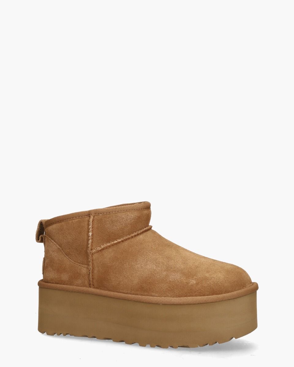 Classic Ultra Mini Platform Boot Chestnut Dames Enkelboots