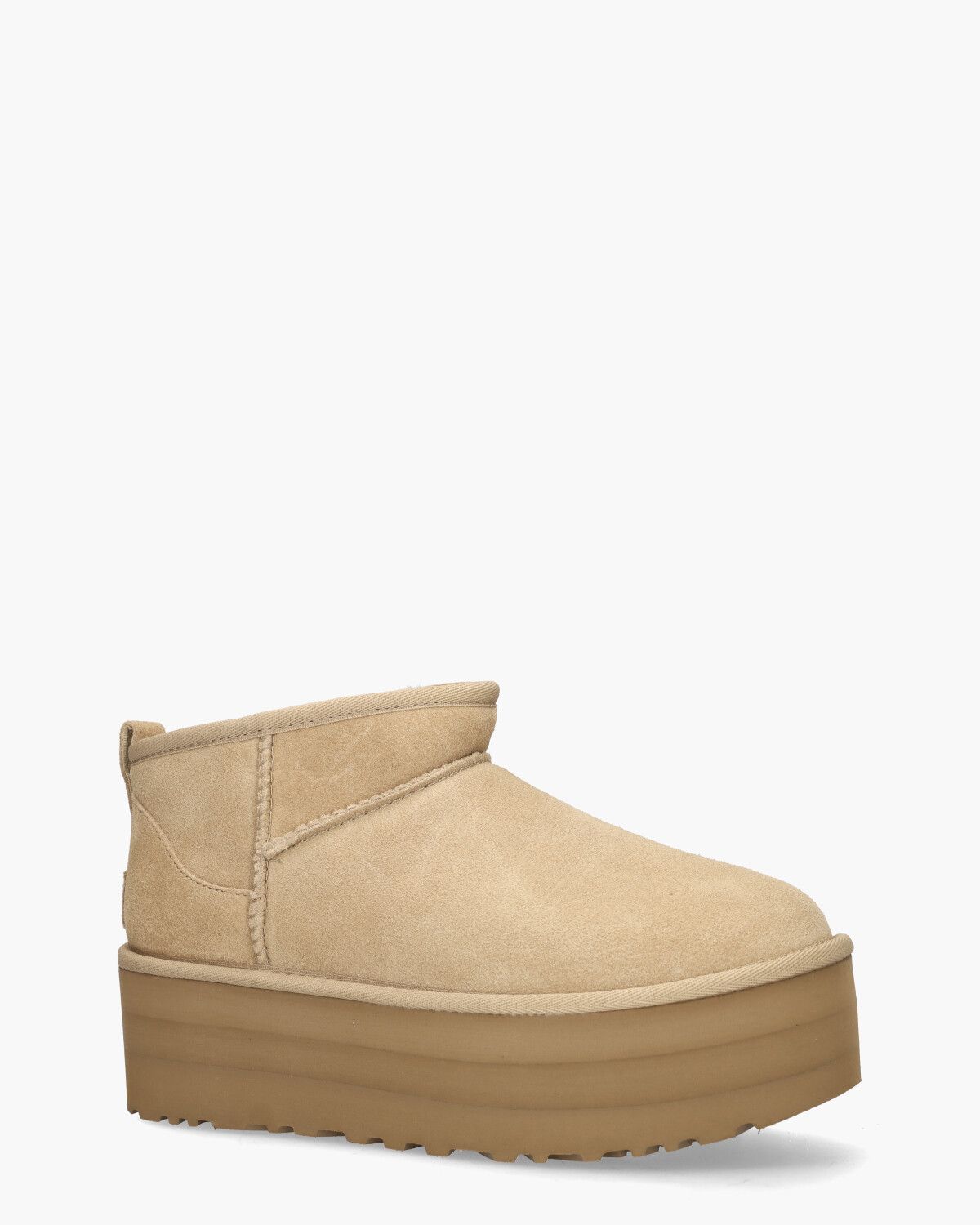 Classic Ultra Mini Platform Boot Sand Dames Enkelboots