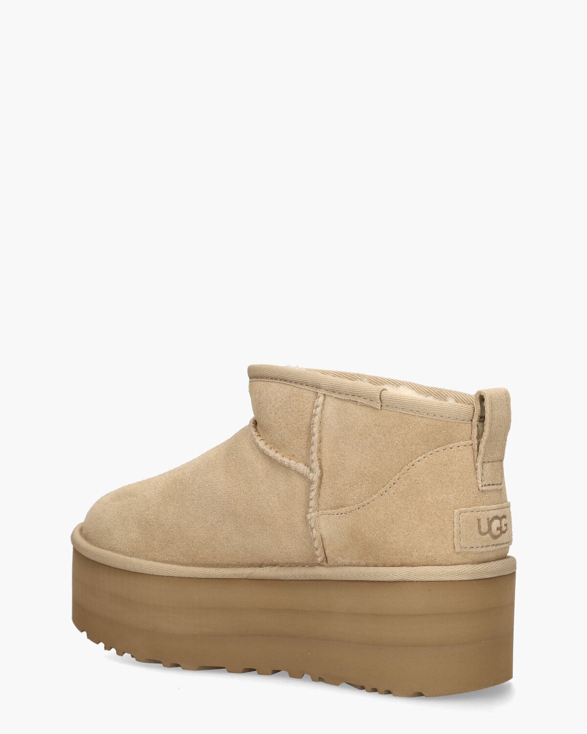 Classic Ultra Mini Platform Boot Sand Dames Enkelboots
