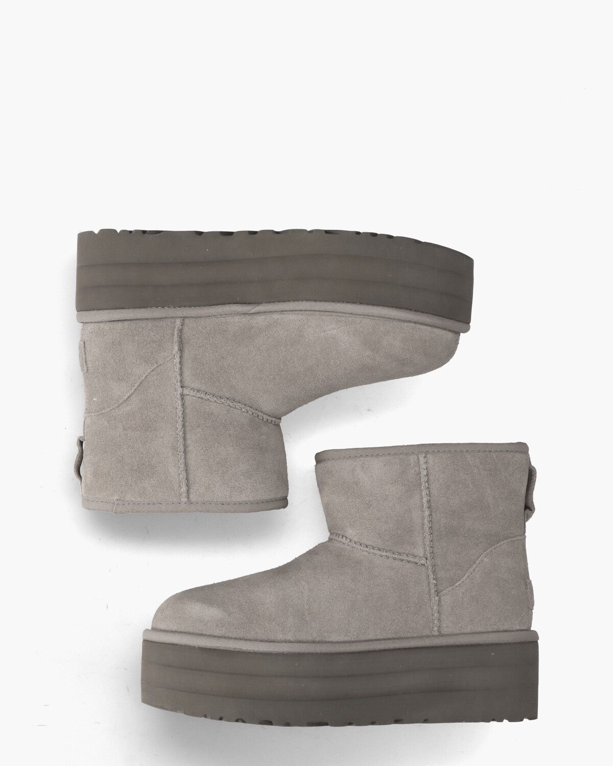 Classic Mini Platform Grijs Dames Enkelboots