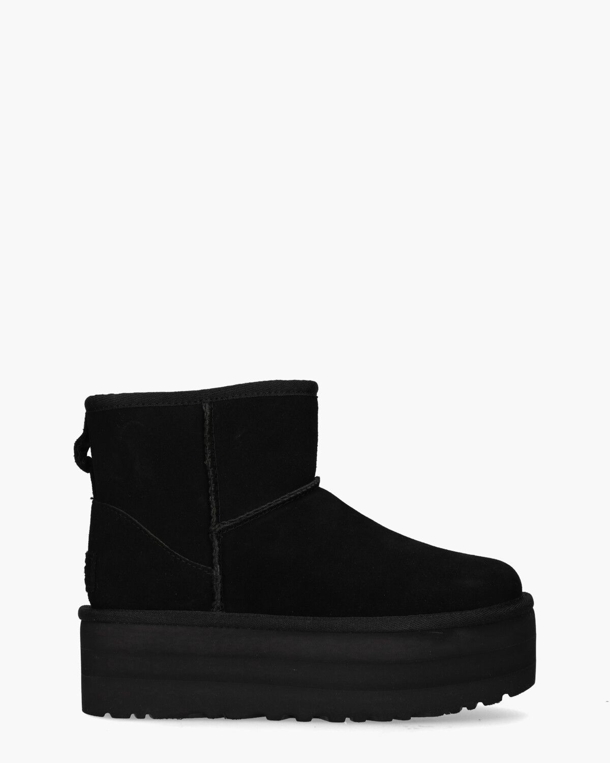 Classic Mini Platform Boot Black Dames Enkelboots