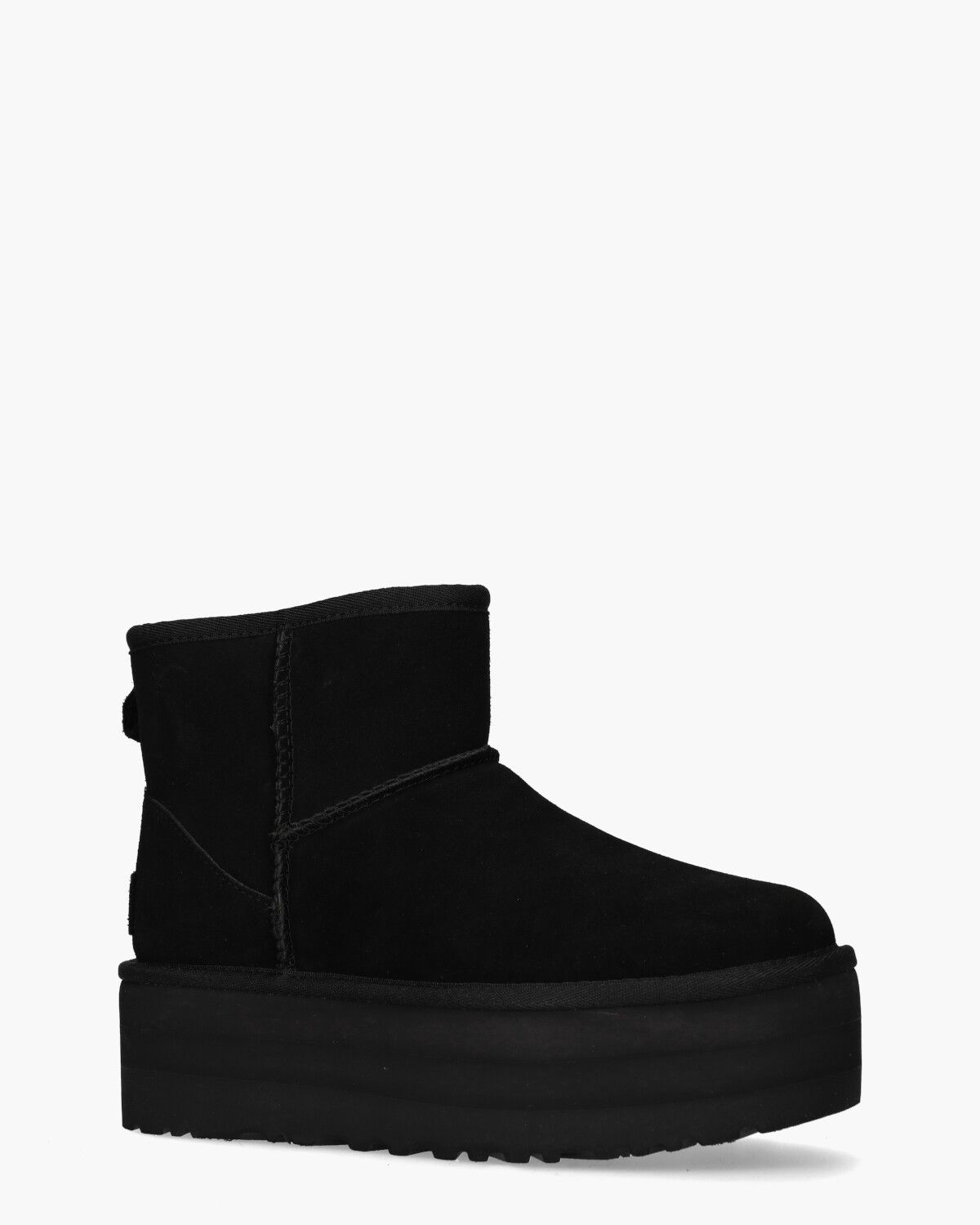 Classic Mini Platform Boot Black Dames Enkelboots