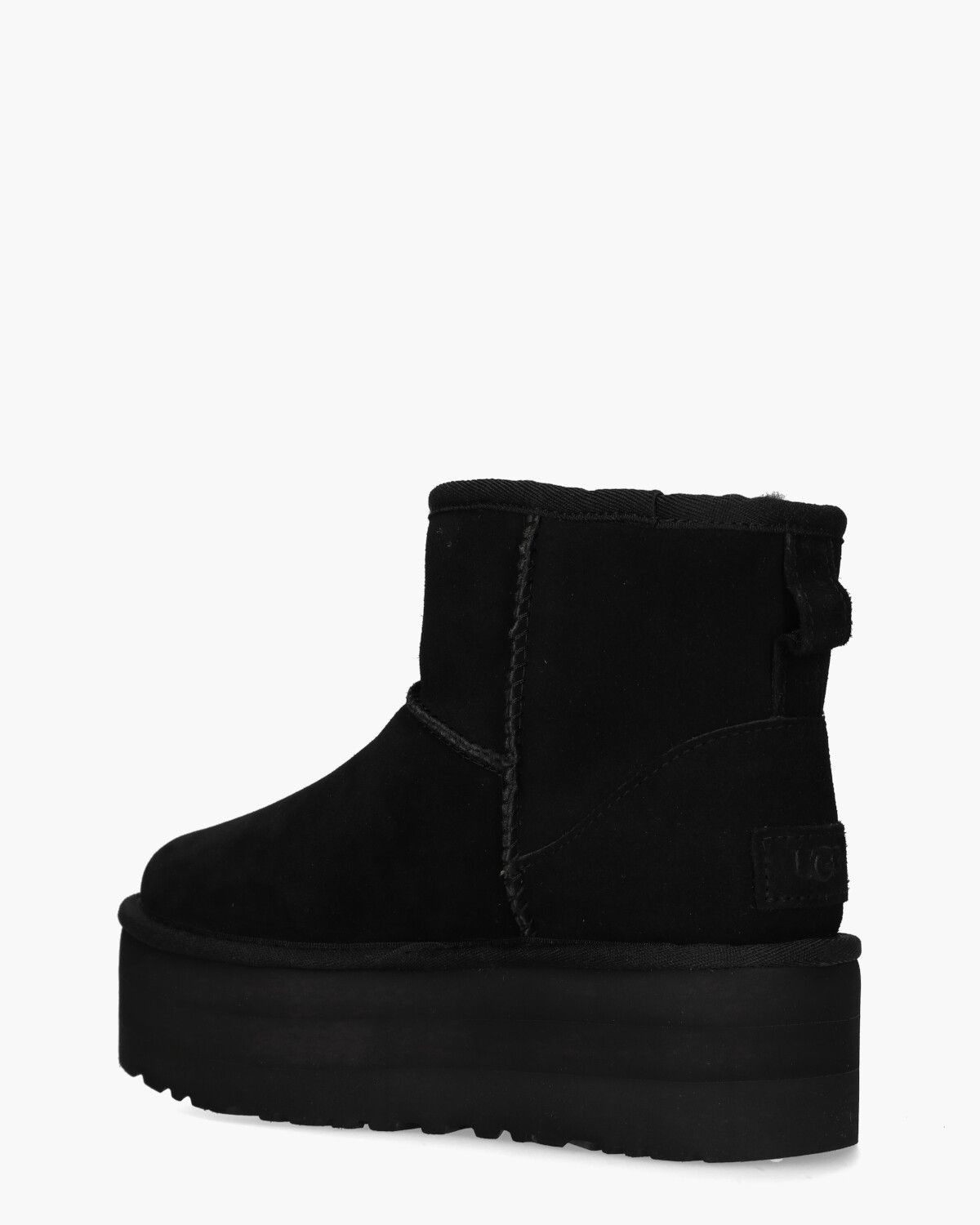 Classic Mini Platform Boot Black Dames Enkelboots