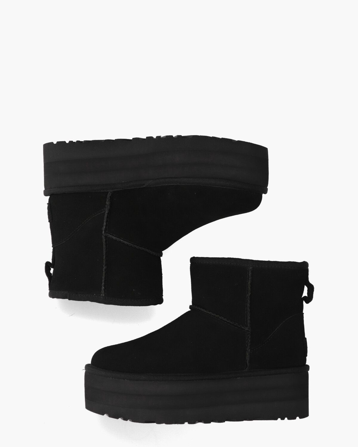 Classic Mini Platform Boot Black Dames Enkelboots