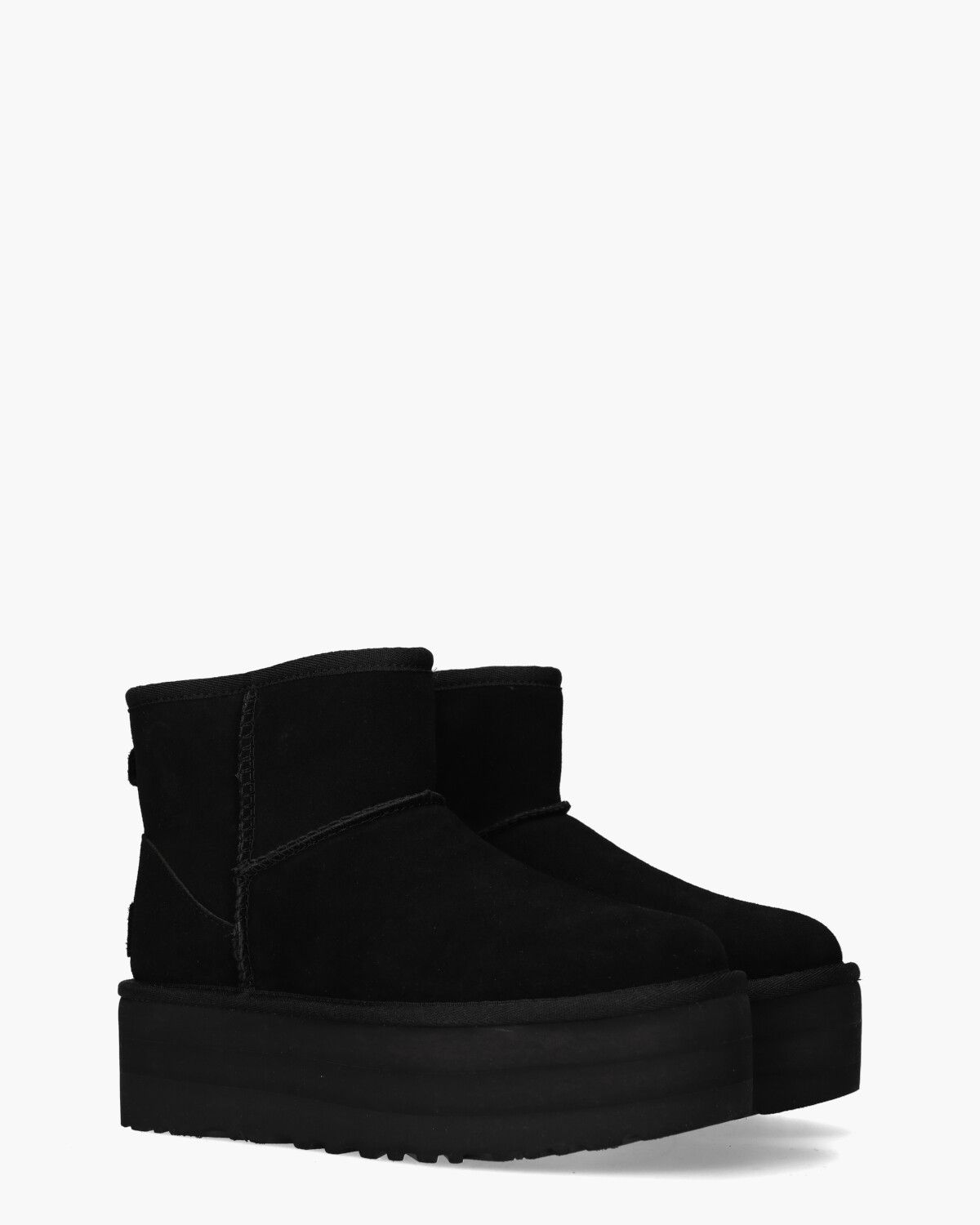 Classic Mini Platform Boot Black Dames Enkelboots