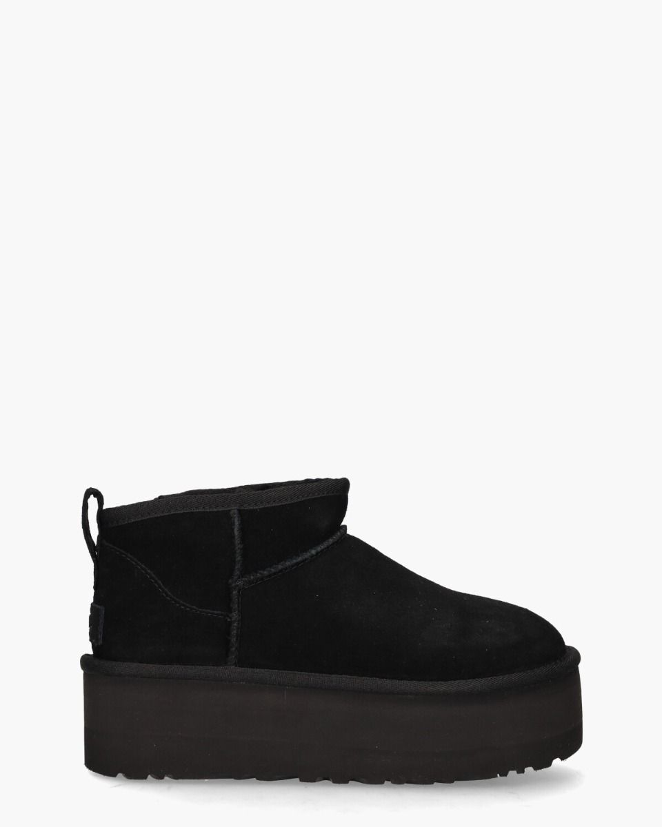 Classic Ultra Mini Platform Boot Black Dames Enkelboots