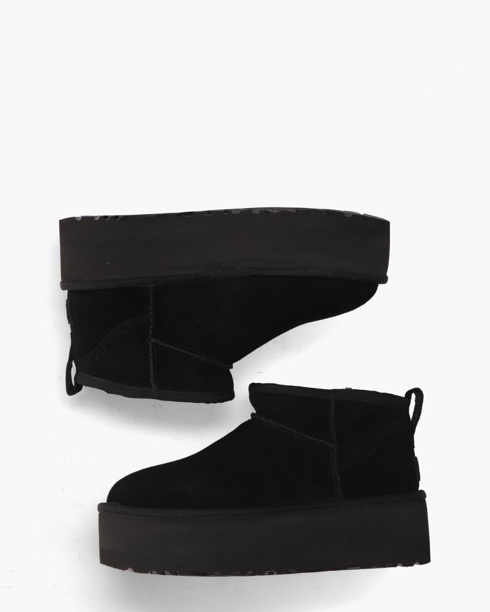 Classic Ultra Mini Platform Boot Black Dames Enkelboots