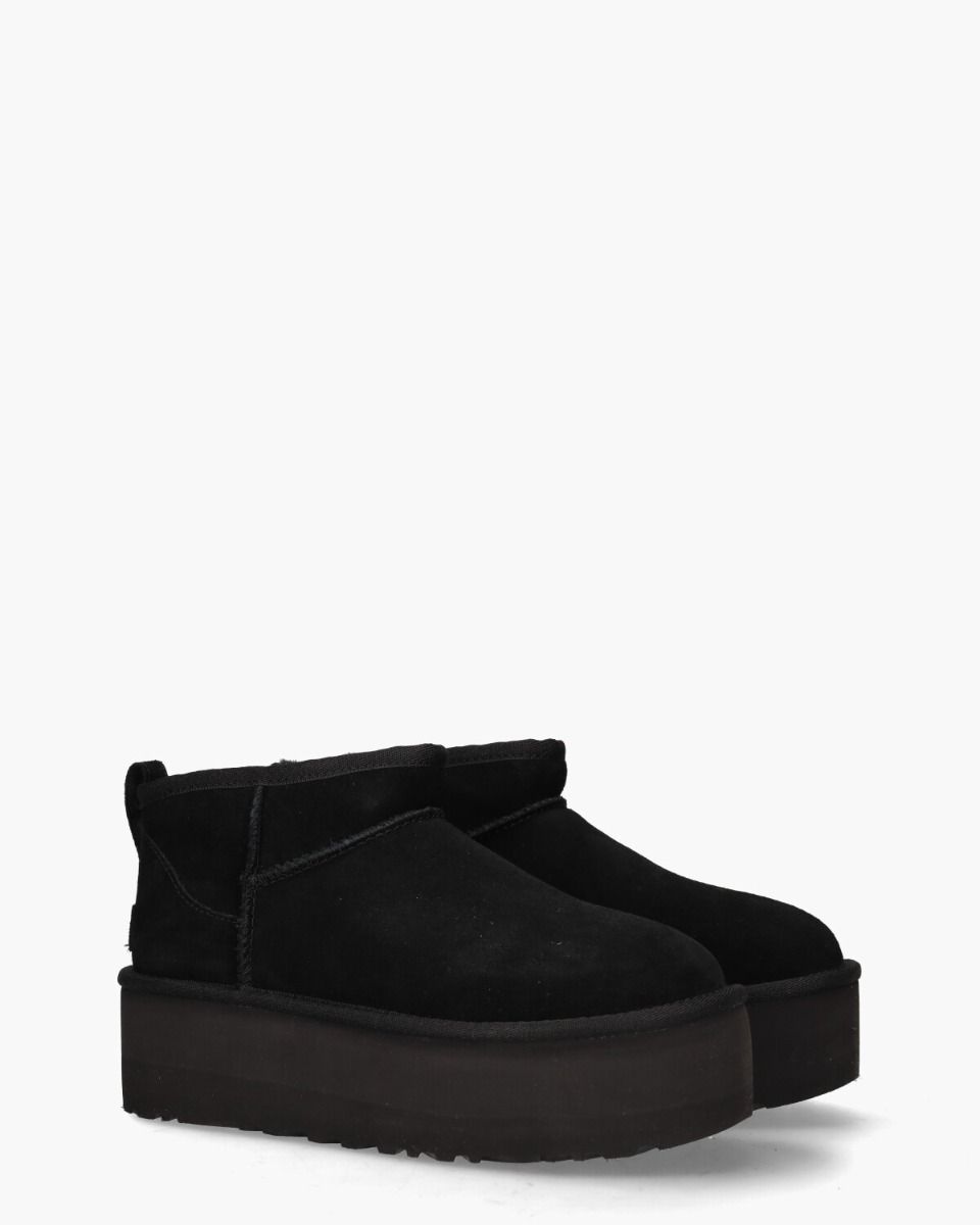 Classic Ultra Mini Platform Boot Black Dames Enkelboots