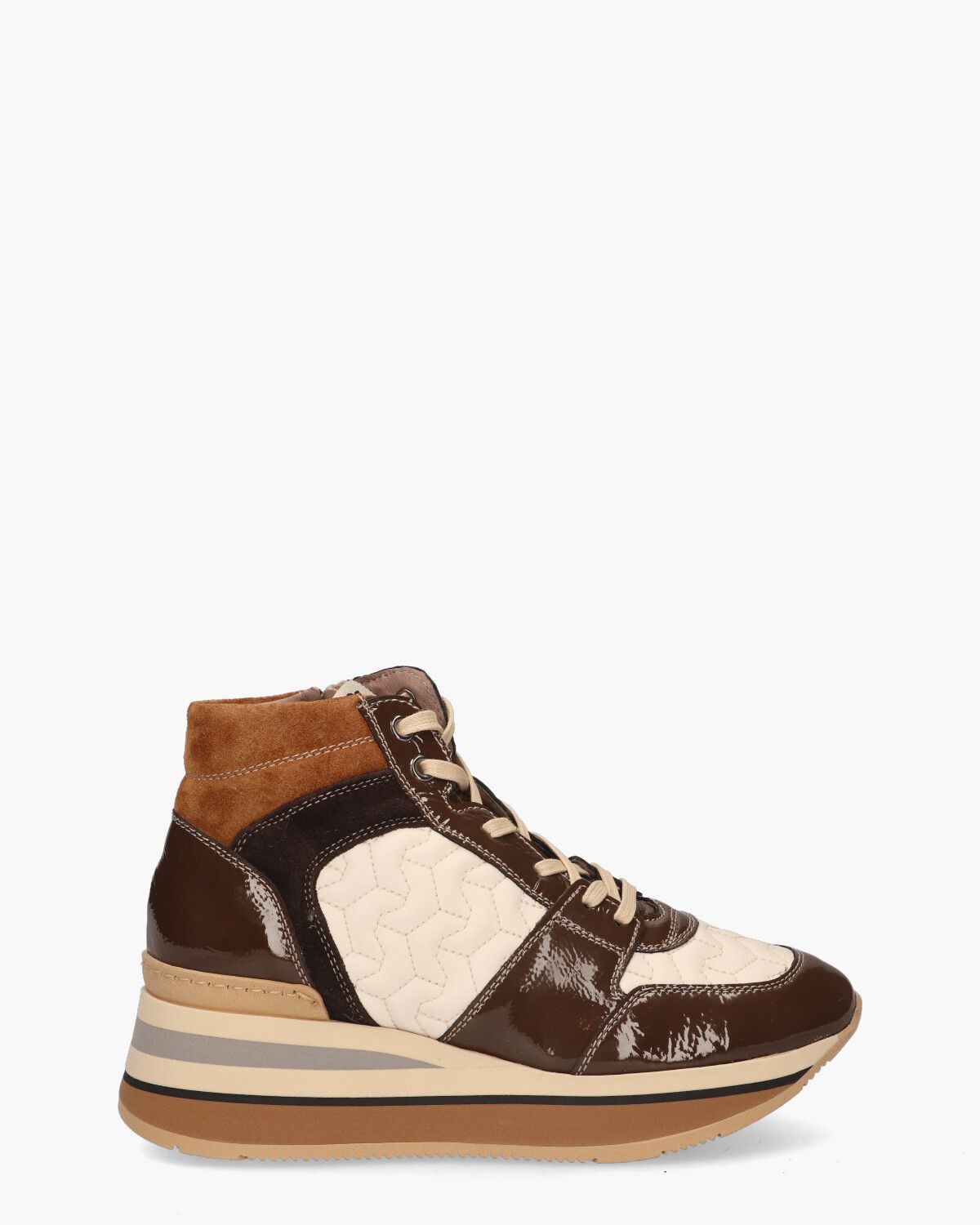 5433 Ecru/Bruin Damessneakers