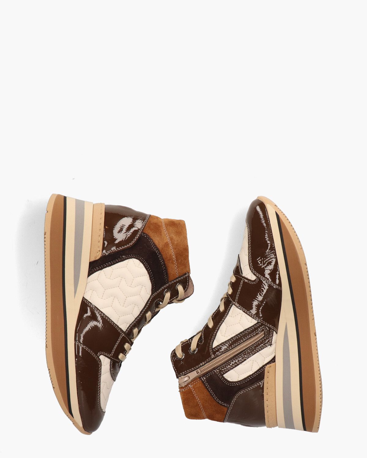 5433 Ecru/Bruin Damessneakers