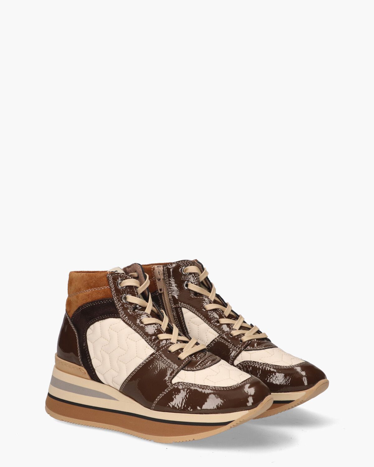 5433 Ecru/Bruin Damessneakers