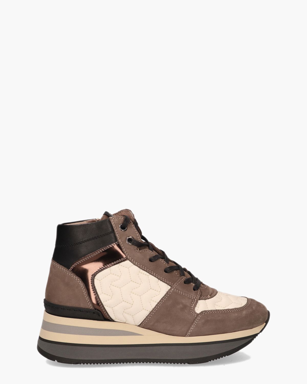 5433 Ecru/Taupe Damessneakers
