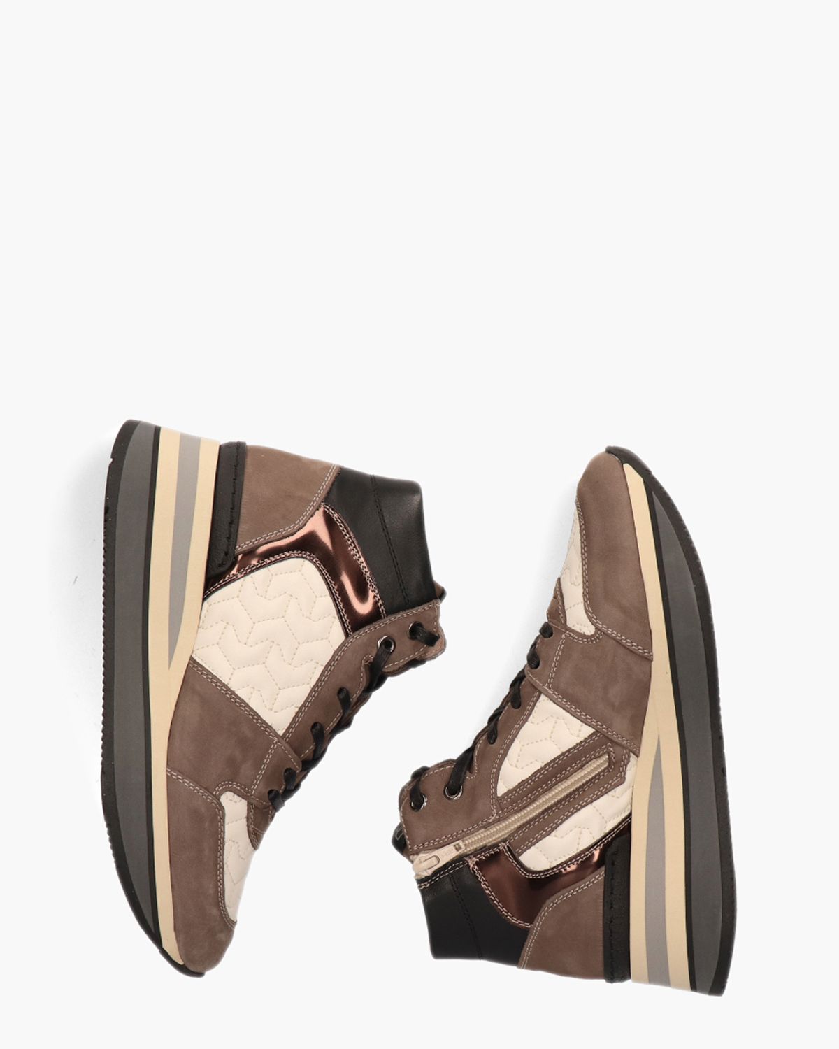 5433 Ecru/Taupe Damessneakers