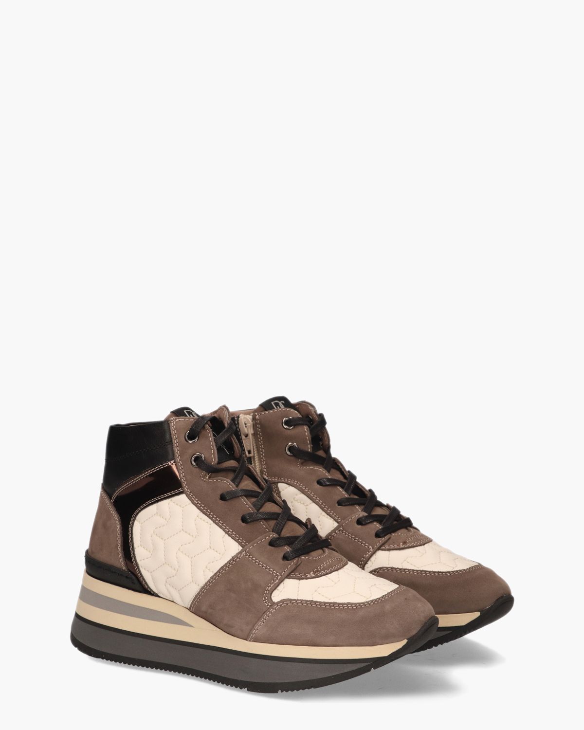 5433 Ecru/Taupe Damessneakers