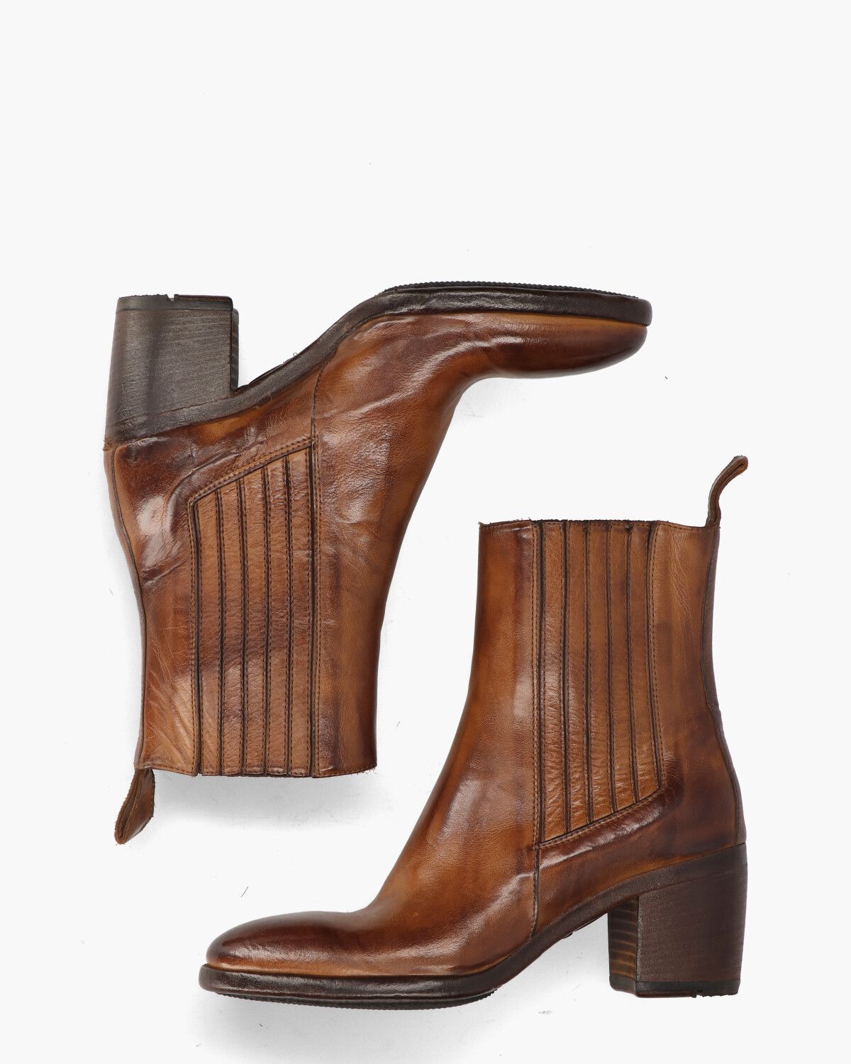 GH07A Cognac Dames Chelseaboots