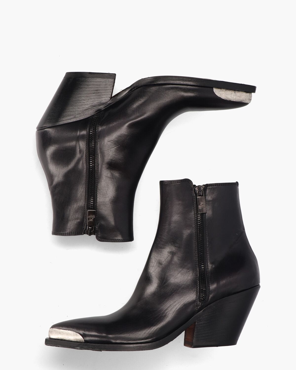 4910 Zwart Dames Enkelboots