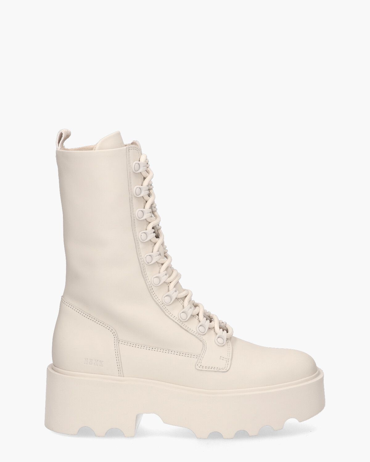 Fara Noir Off-White Dames Veterboots