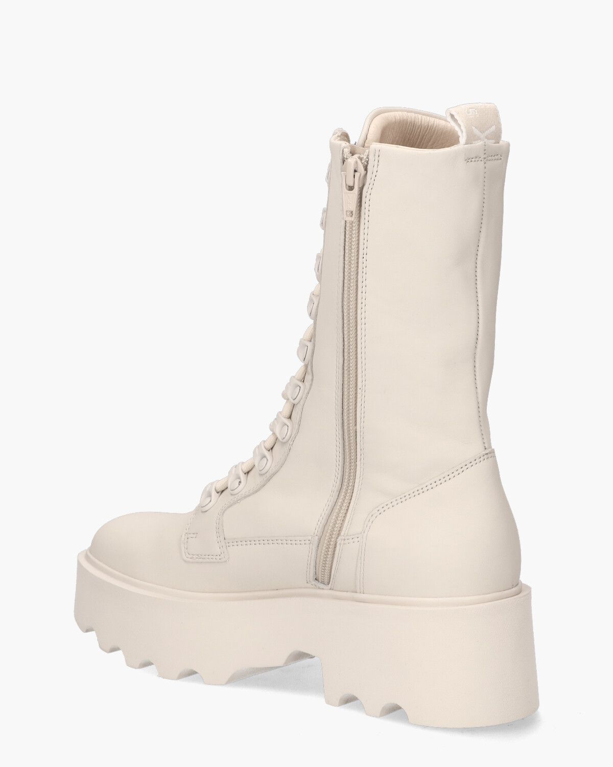 Fara Noir Off-White Dames Veterboots