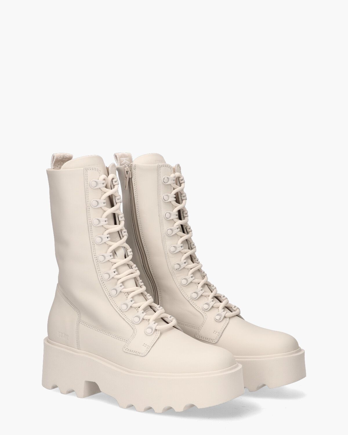 Fara Noir Off-White Dames Veterboots