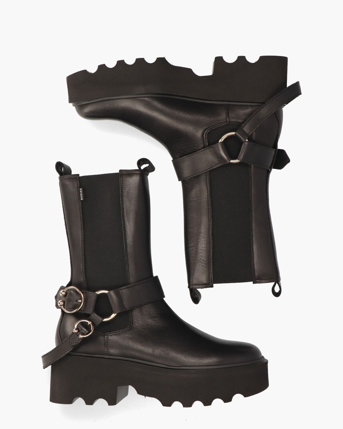 Fara Isa Zwart Dames Chelseaboots