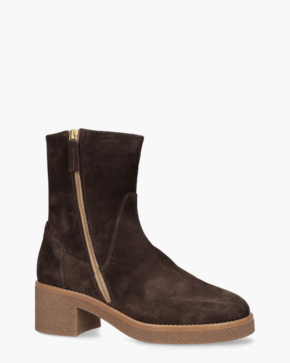 5937 Donkerbruin Dames Enkelboots