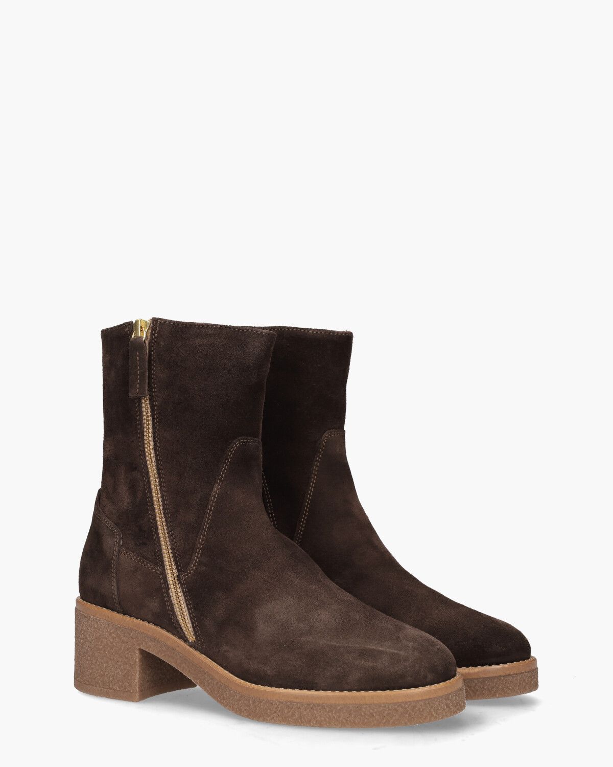 5937 Donkerbruin Dames Enkelboots