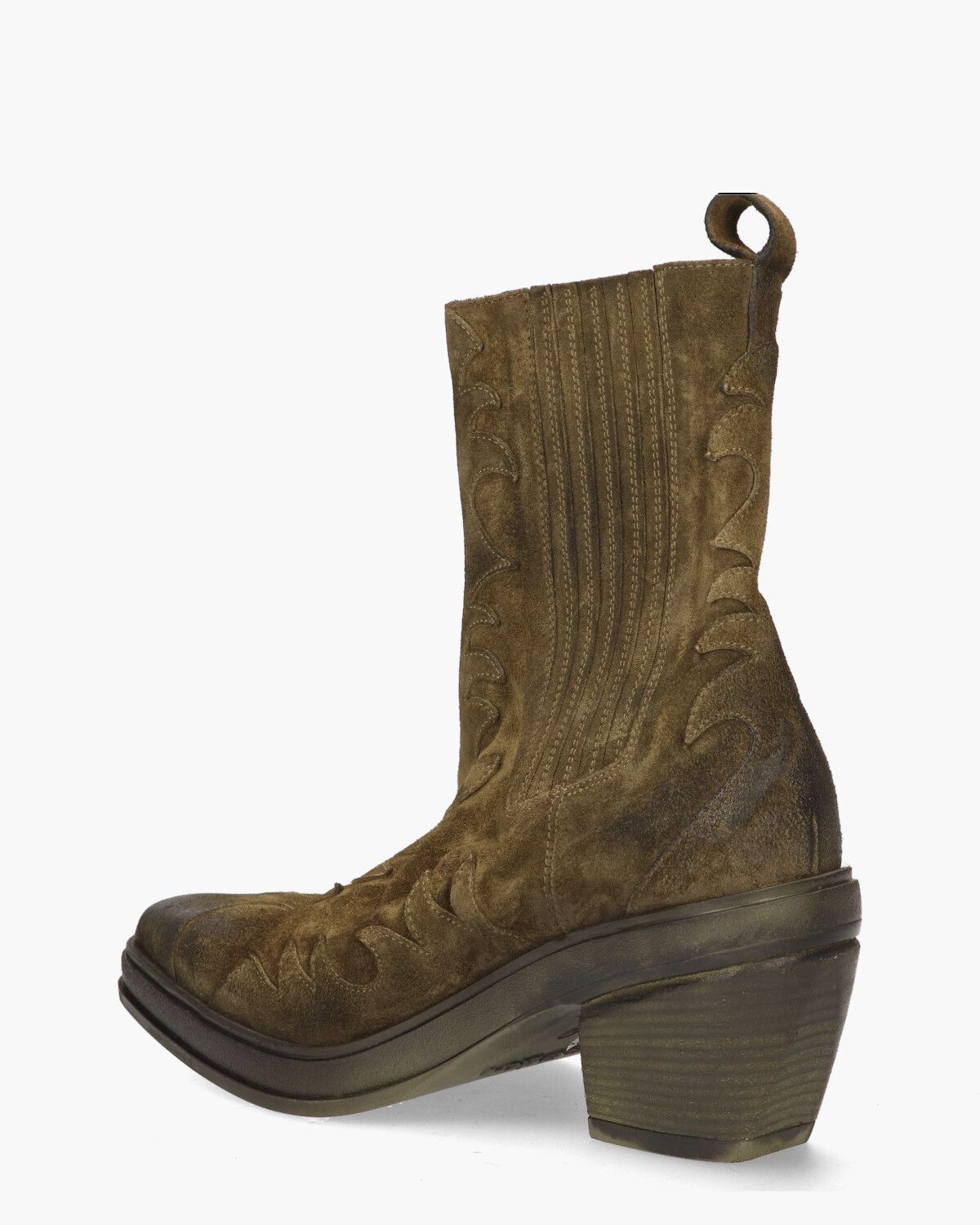 E3088 Groen Dames Chelseaboots